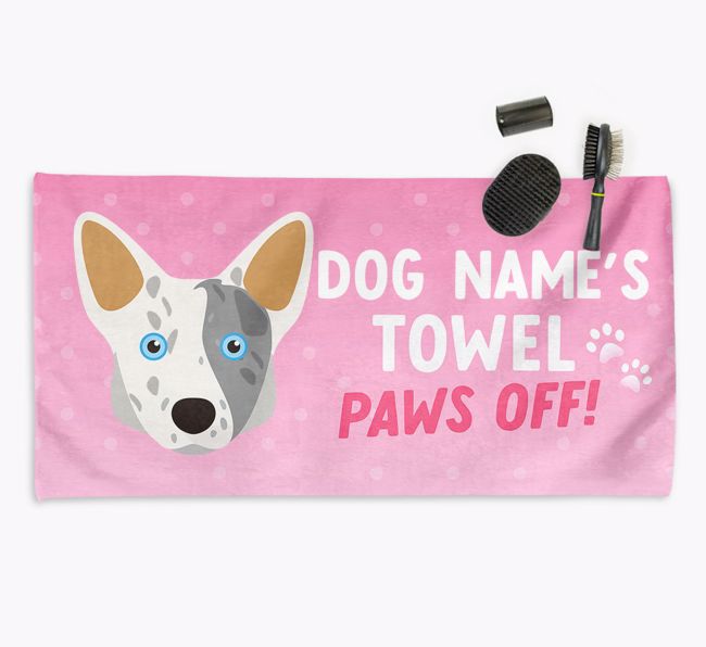 Paws Off Personalized Towel for your {breedFullName}